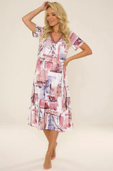 De Lafense high-quality patterned viscose nightgown  Adomoo